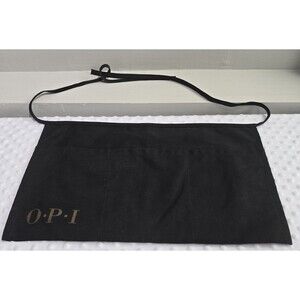Vintage OPI Nails Apron 3 Pocket Half Nail Tech Waitress Black Tie Back Uniform